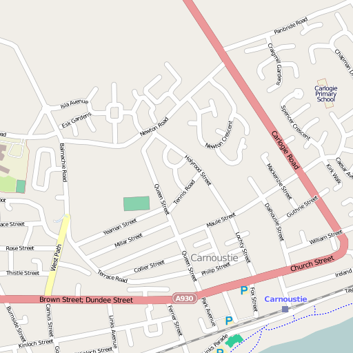map of Carnoustie